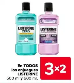 Carrefour Listerine en todos los enjaugues oferta