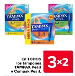 Carrefour Tampax Pearl y Compak Pearl oferta
