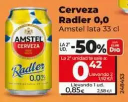 Dia Supermercados Amstel Radler 0,0 oferta