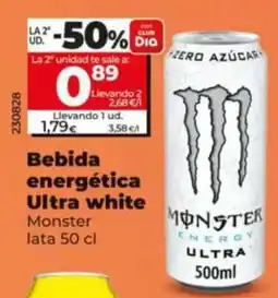 Dia Supermercados Monster energy ultra white oferta