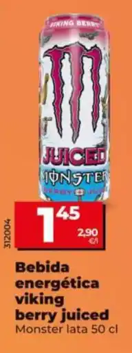 Dia Supermercados Monster bebida energética viking berry juiced oferta