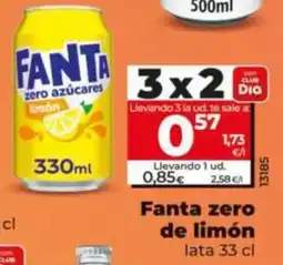 Dia Supermercados Fanta zero de limón oferta