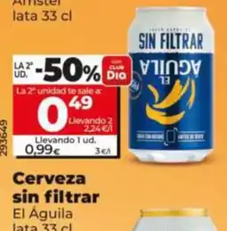 Dia Supermercados El Águila cerveza sin filtrar oferta