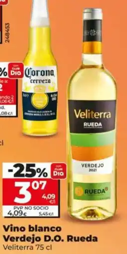 Dia Supermercados Veliterra blanco D.O. Rueda oferta