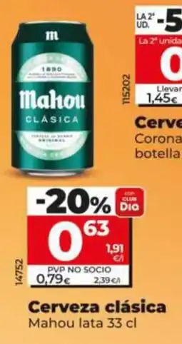 Dia Supermercados Mahou cerveza clásica oferta