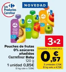 Carrefour Carrefour Baby Pouches de frutas oferta