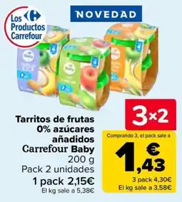 Carrefour Carrefour Baby Tarritos de frutas oferta