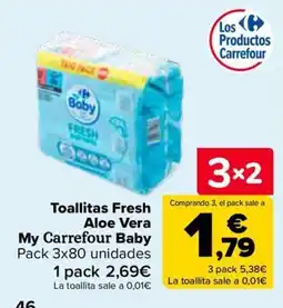 Carrefour My Carrefour Baby Toallitas Fresh Aloe Vera oferta