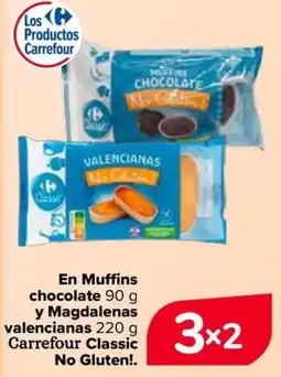 Carrefour Carrefour Classic en muffins chocolate magdalenas valencianas no gluten! oferta