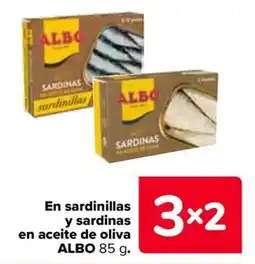 Carrefour Albo sardinillas y sardinas en aceite de oliva oferta