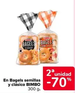 Carrefour Bimbo en bagels semillas y clásico oferta