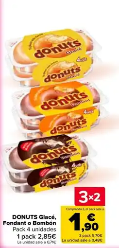 Carrefour donuts Glacé, Fondant o Bombón oferta