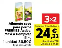 Carrefour Friskies active maxi o complete oferta