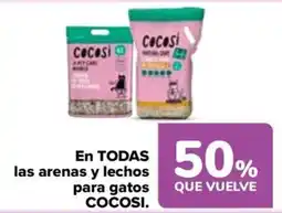Carrefour Cocosi arenas en todas las arenas y lechos para gatos oferta