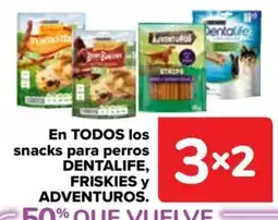 Carrefour Dentalife,friskies adventuros en todos los snacks para perros oferta