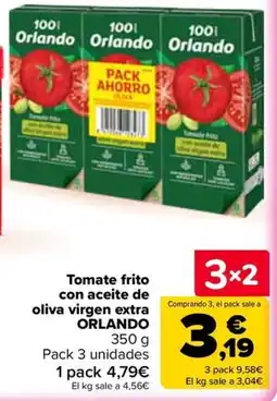 Carrefour Orlando tomate frito con aceite de oliva virgen extra oferta