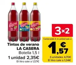 Carrefour La casera tintos de verano oferta