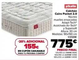 Carrefour pikolin colchón cairo pocket 2.0 oferta