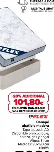 Carrefour Flex canapé abatible madera oferta