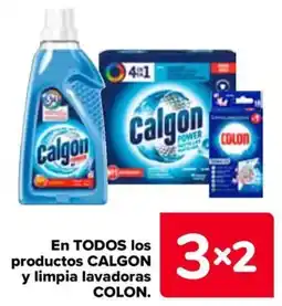 Carrefour Calgon en todos los productos y limpia lavadoras Colon oferta