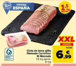 Carrefour Carrefour Cinta de lomo ajillo fileteada oferta