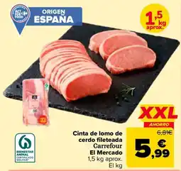 Carrefour Carrefour El Mercado Cinta de lomo de cerdo fileteada oferta