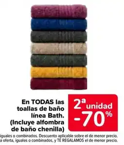 Carrefour En todas las toallas de bano linea bath oferta