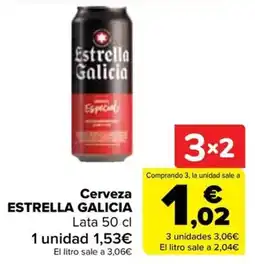 Carrefour Estrella Galicia Cerveza oferta