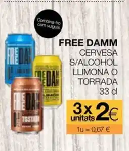 Plusfresc Free Damm cervesa s/alcohol llimona o torrada oferta