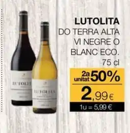 Plusfresc Lutolita do terra alta vi negre o blanc eco. oferta