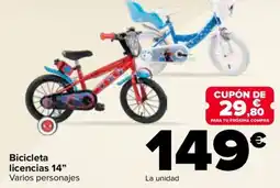 Carrefour Bicicleta licencias 14" oferta