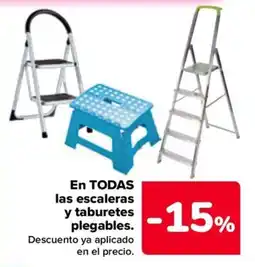 Carrefour En TODAS las escaleras y taburetes plegables oferta