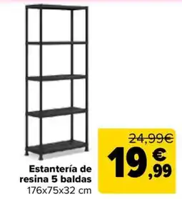 Carrefour Estantería de resina 5 baldas oferta