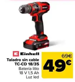 Carrefour Einhell Taladro sin cable TC-CD 18/35 oferta