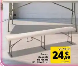 Carrefour Banco plegable de resina oferta