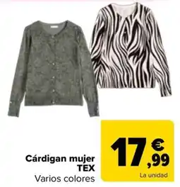 Carrefour Tex cardigan mujer oferta
