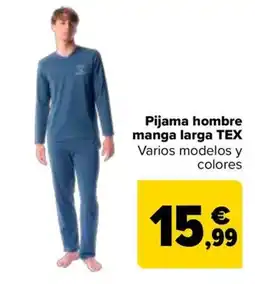 Carrefour Pijama hombre manga larga TEX oferta