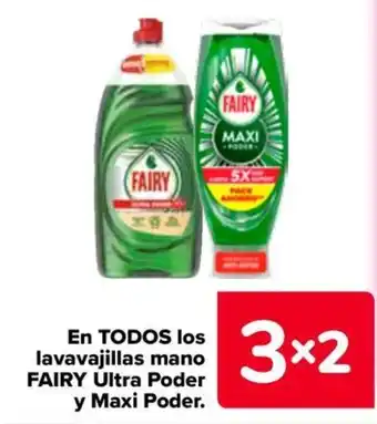 Carrefour Fairy lavavajillas mano Ultra Poder y Maxi Poder oferta