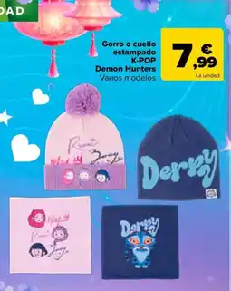 Carrefour Gorro o cuello estampado k-pop demon hunters oferta