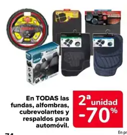 Carrefour En todas las fundas alfombras cubrevolantes y respaldos para automóvil oferta
