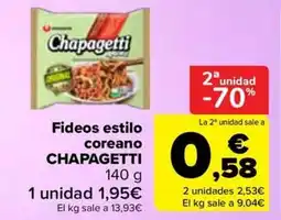 Carrefour Chapagetti fideos estilo coreano oferta
