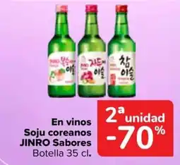 Carrefour Jinro En vinos soju coreanos sabores oferta