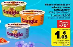 Carrefour Tangle fideos orientales con salsas o cremas oferta
