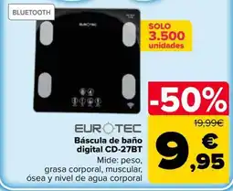 Carrefour Eurotec báscula de baño digital cd-27bt oferta
