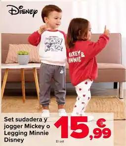 Carrefour Disney sudadera y jogger Mickey o Legging Minnie oferta