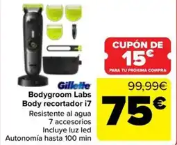 Carrefour Gillette Bodygroom Labs Body recortador i7 oferta