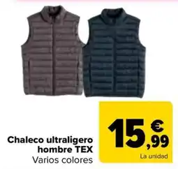 Carrefour TEX chaleco ultraligero hombre oferta