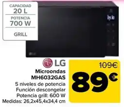 Carrefour LG Microondas MH6032GAS oferta