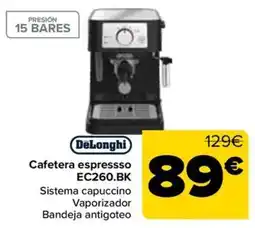 Carrefour Delonghi cafetera espresso ec260.bk oferta