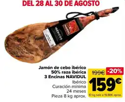 Carrefour Navidul jamón de cebos ibéricos oferta